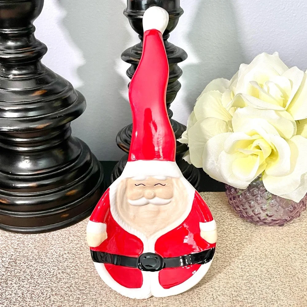 NWT Christmas Santa Claus 🎅🏻 Ceramic Spoon Rest